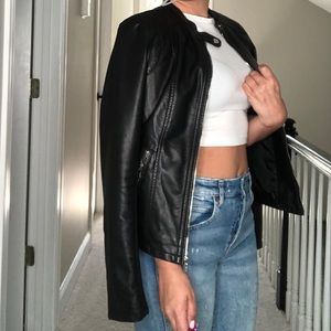 Express Faux Leather Jacket (Size Small)